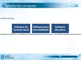 As claves de usuario son necesarias para facilitar o cambio de escritorio e idioma. Cando se inicia o equipo non pide clave polo que se poden dar casos nos que a xente as esqueza, é importante lembralas. En ningún caso os usuarios poderán modificar ditos contrasinais. Sistema Operativo Usuarios configurados e políticas de usuarios Na configuración do sistema operativo dos equipos, existe un  único usuario  a disposición tanto dos alumnos coma dos profesores, e un  usuario TIC  a disposición da Consellería. Na configuración dos portátiles da aula estará dispoñible o usuario xenérico coa conta de  “Profesor”  e contrasinal   “profesor” , e no caso dos ultraportátiles, usuario xenérico para alumno: conta  “Alumno”  contrasinal  “alumno” 