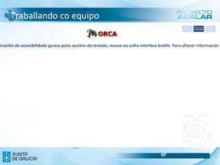Seleccionar ou quitar os elementos que queremos mostrar en cada apartado. 