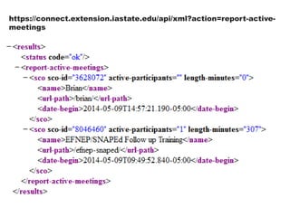 https://connect.extension.iastate.edu/api/xml?action=report-active-
meetings
 