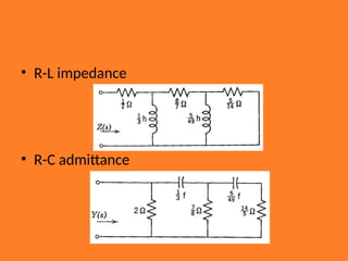 • R-L impedance
• R-C admittance
 