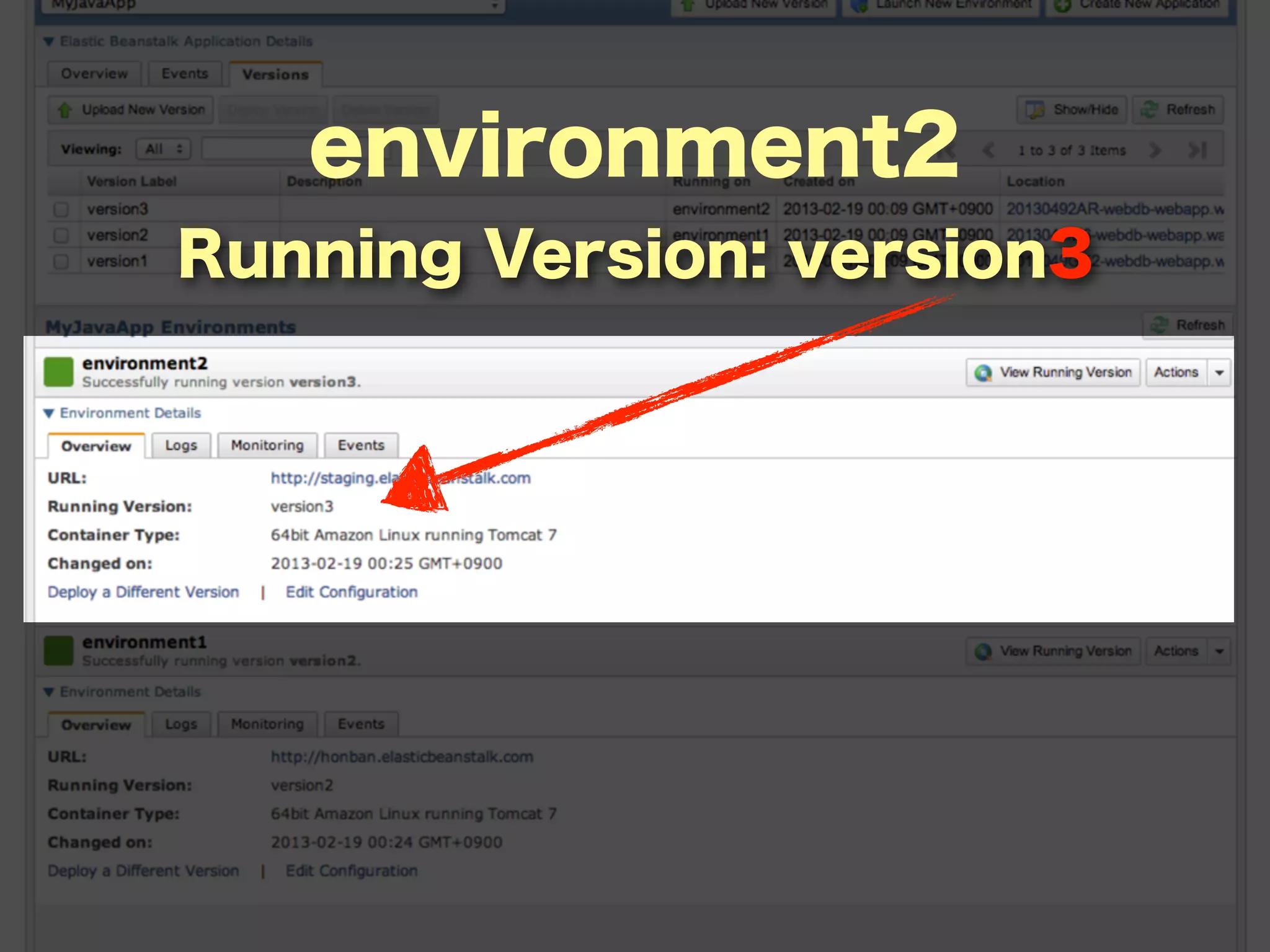 environment2
Running Version: version3
 
