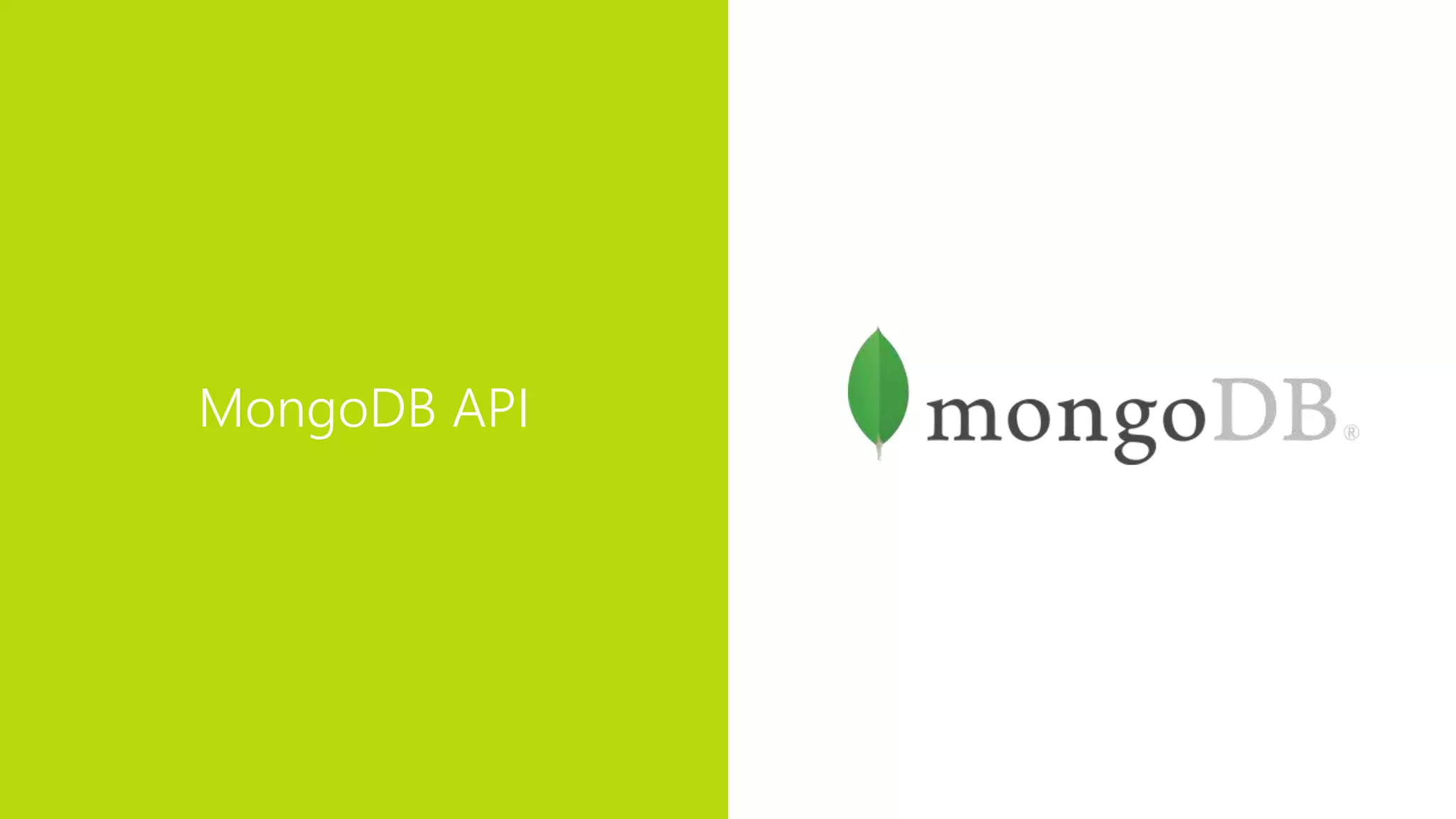 MongoDB API
 