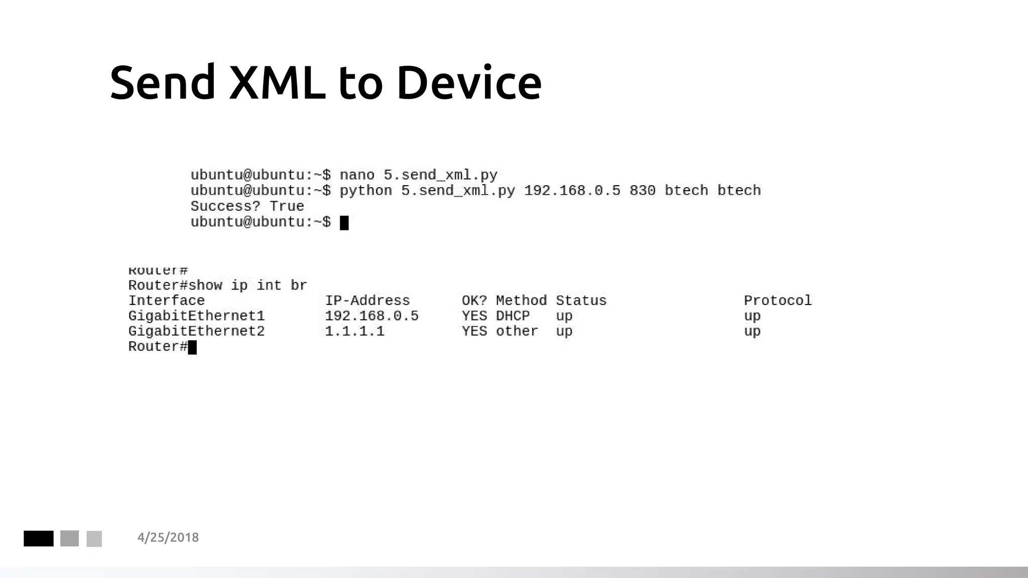 Send XML to Device
4/25/2018
 