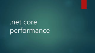 .net core
performance
 