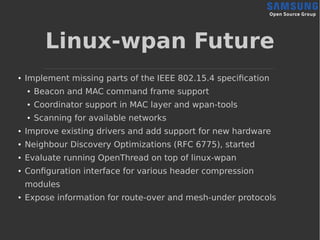 Practical Guide to Run an IEEE 802.15.4 Network with 6LoWPAN Under Linux Slide 36