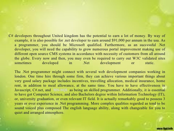 .Net Development Slide 2