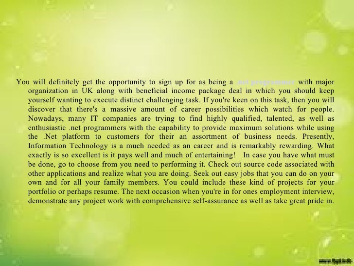 .Net Development Slide 3