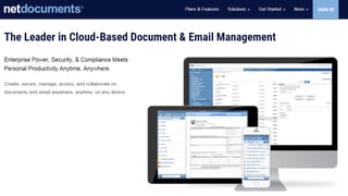 NetDocuments document and email management for Microsoft CRM xRM4Legal ...