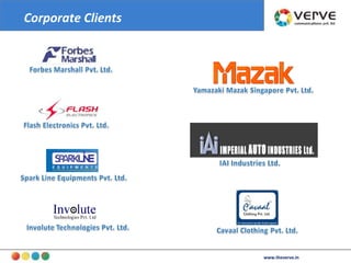 Corporate Clients www.theverve.in 