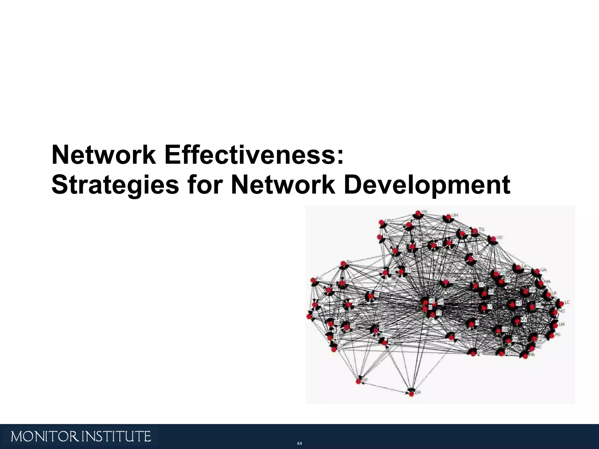 Network Effectiveness: Strategies for Network Development 