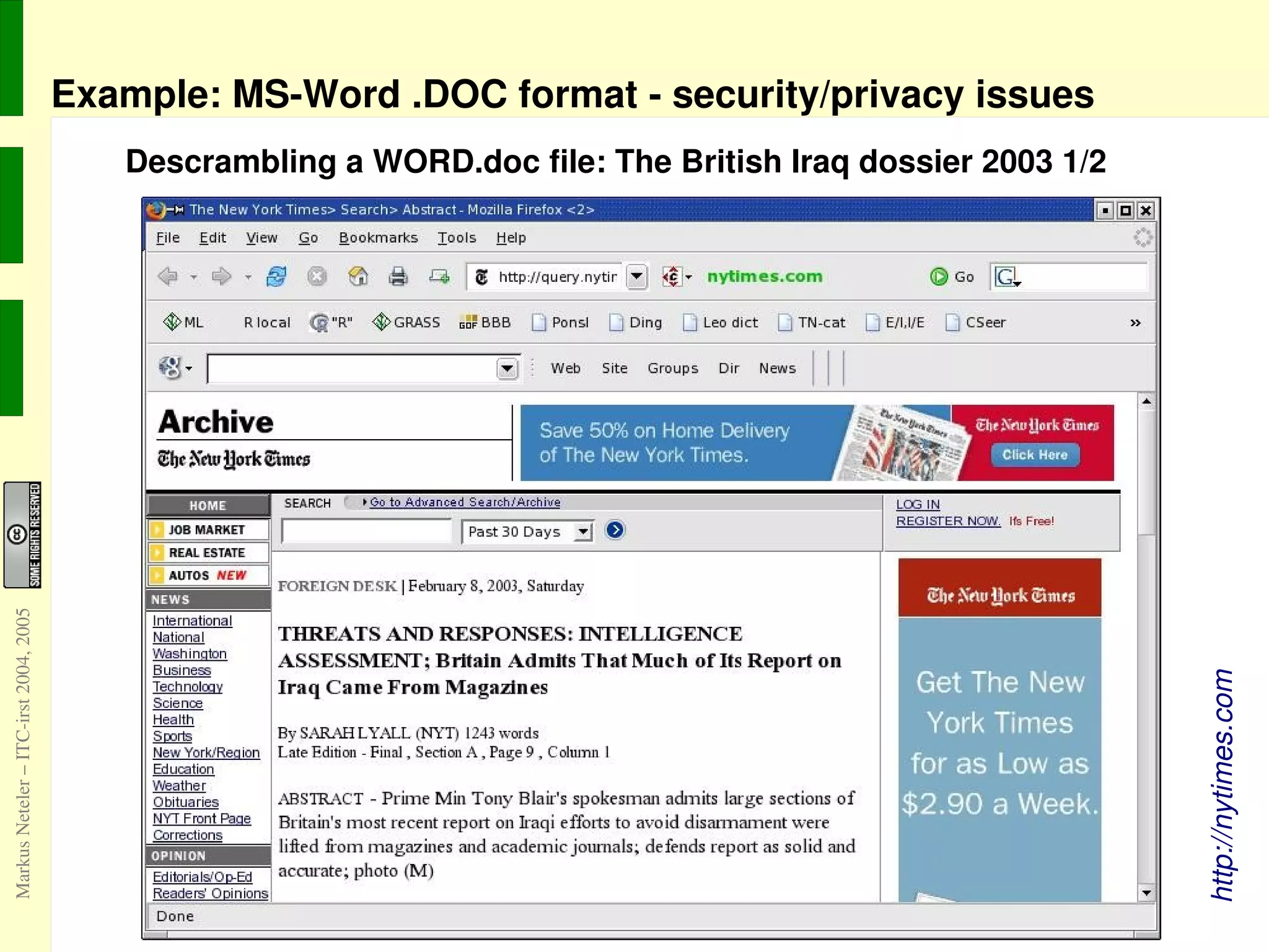 What are Standardization & Interoperability? Standardization versus Interoperability  Standardization:  Written/published document describing data formats, models etc. Example Office Standards: ASCII, HTML, XML, ... Example GIS Standards: GML, ISO 08211, ISO/IEC 15444-1, WMS etc. Only  published standards  are acceptable. Interoperability:  More than application of standardization, it also comprises the   interpretation of the standard  (sometimes definitions are incomplete) 