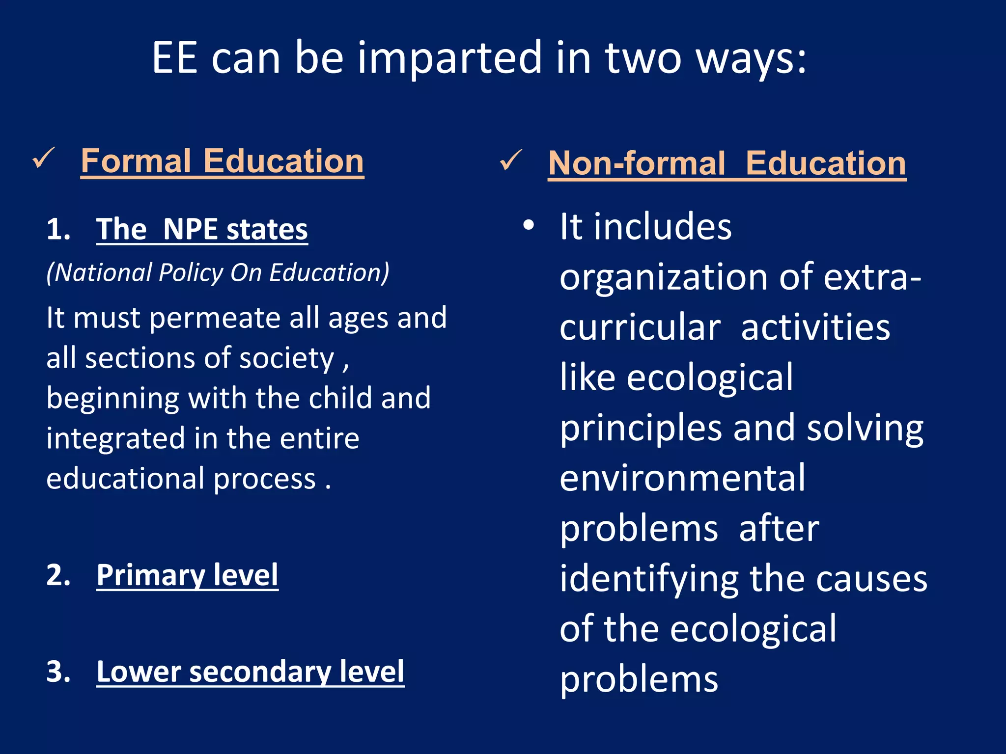Environmental Education And Awareness Pptx