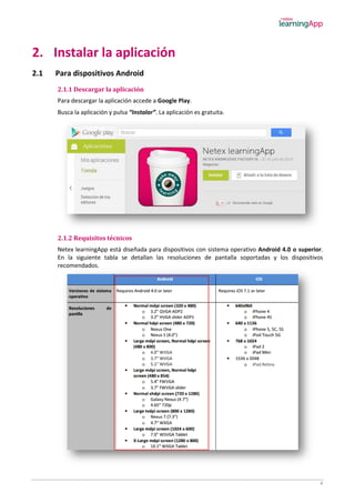 Netex learningApp | User Manual v6.0 [ES] | PDF