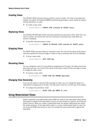 Netezza database users_guide | PDF