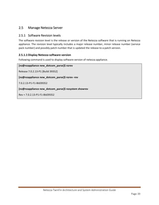 Netezza Architecture and Administration | PDF