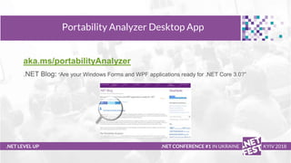 Тема доклада
Тема доклада
Тема доклада
.NET LEVEL UP
Portability Analyzer Desktop App
.NET CONFERENCE #1 IN UKRAINE KYIV 2...