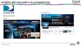 Análisis del mercado y la competencia
FACEBOOK
Comunicación
WEB

13

BRIEF DEL CLIENTE

 
