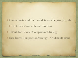Guesstimate and then validate sstable_size_in_mb 
Hint: based on write rate and size 
160mb for LeveledCompactionStrategy 
SizeTieredCompactionStrategy - C* default 50mb 
 
