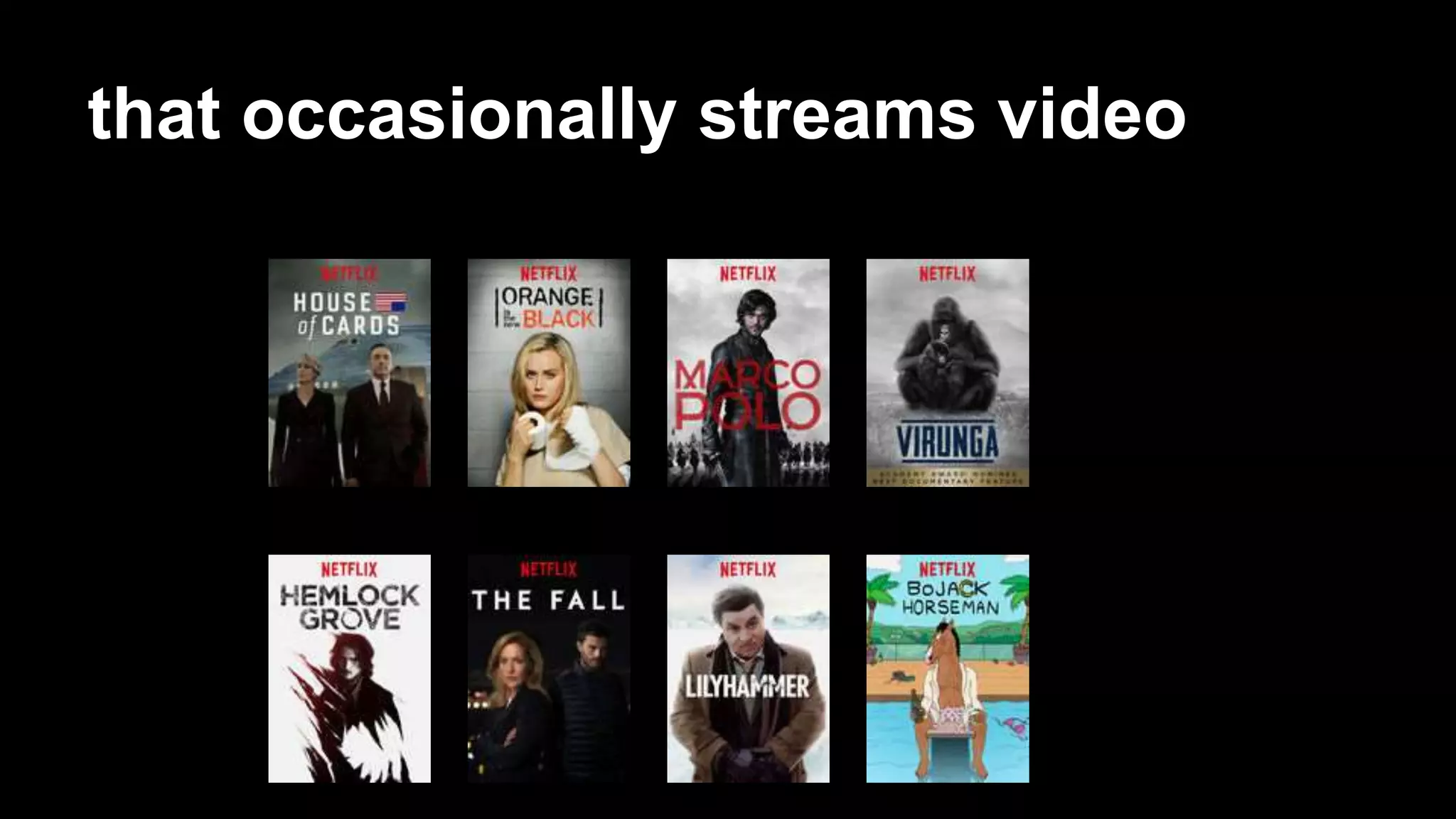 that occasionally streams video
 