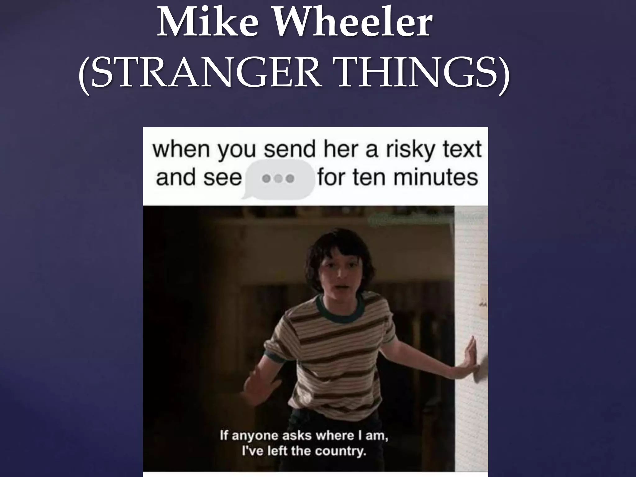 Mike Wheeler
(STRANGER THINGS)
 
