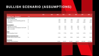 BULLISH SCENARIO (ASSUMPTIONS)
 