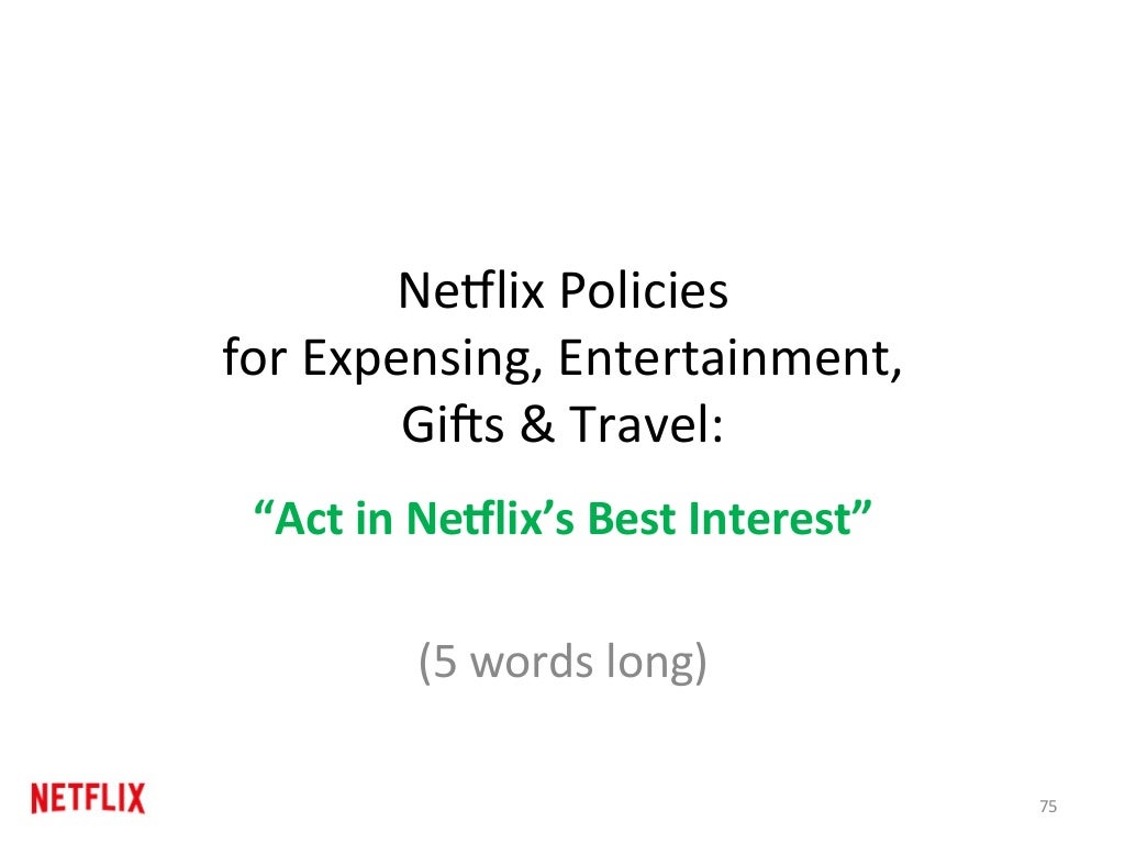 Netflix culture deck