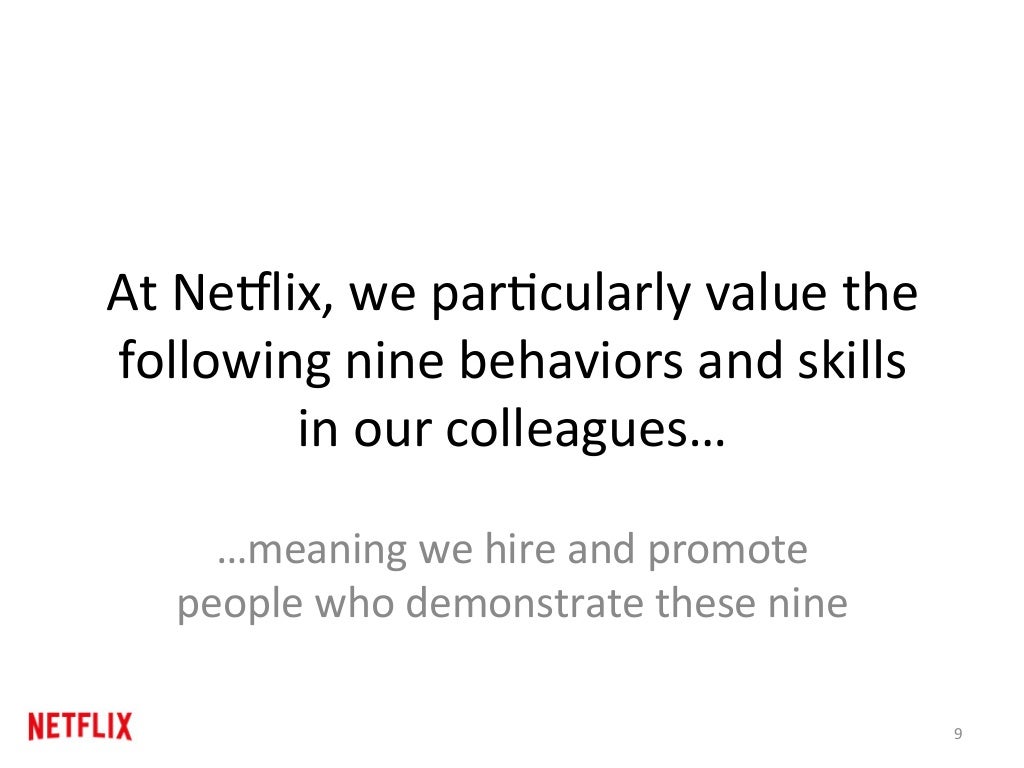 Netflix culture deck