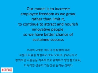 Our model is to increase
employee freedom as we grow,
rather than limit it,
to continue to attract and nourish
innovative ...