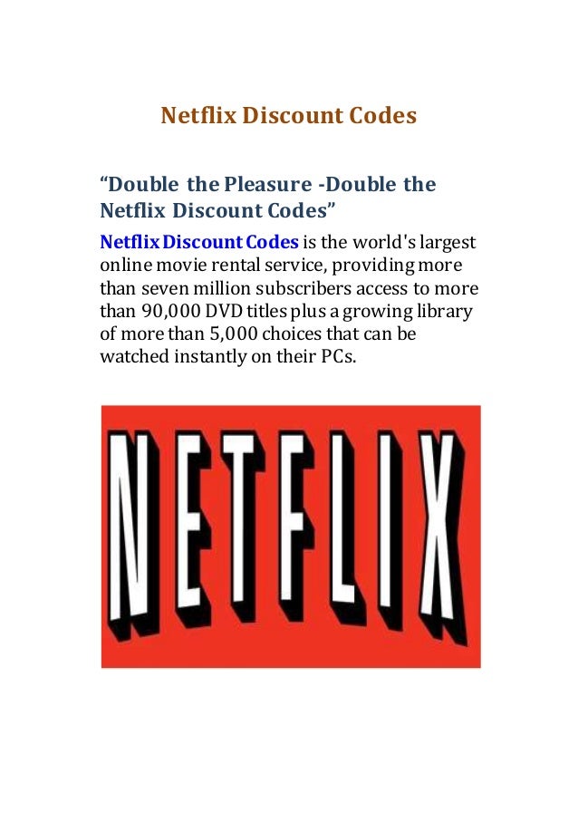 Netflix Discount Codes