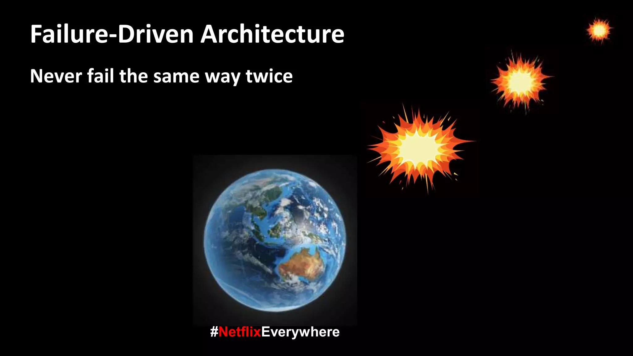 #NetflixEverywhere
Failure-Driven Architecture
Never fail the same way twice
 