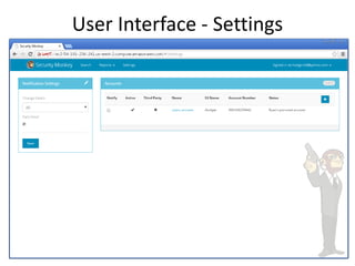 User Interface - Settings  