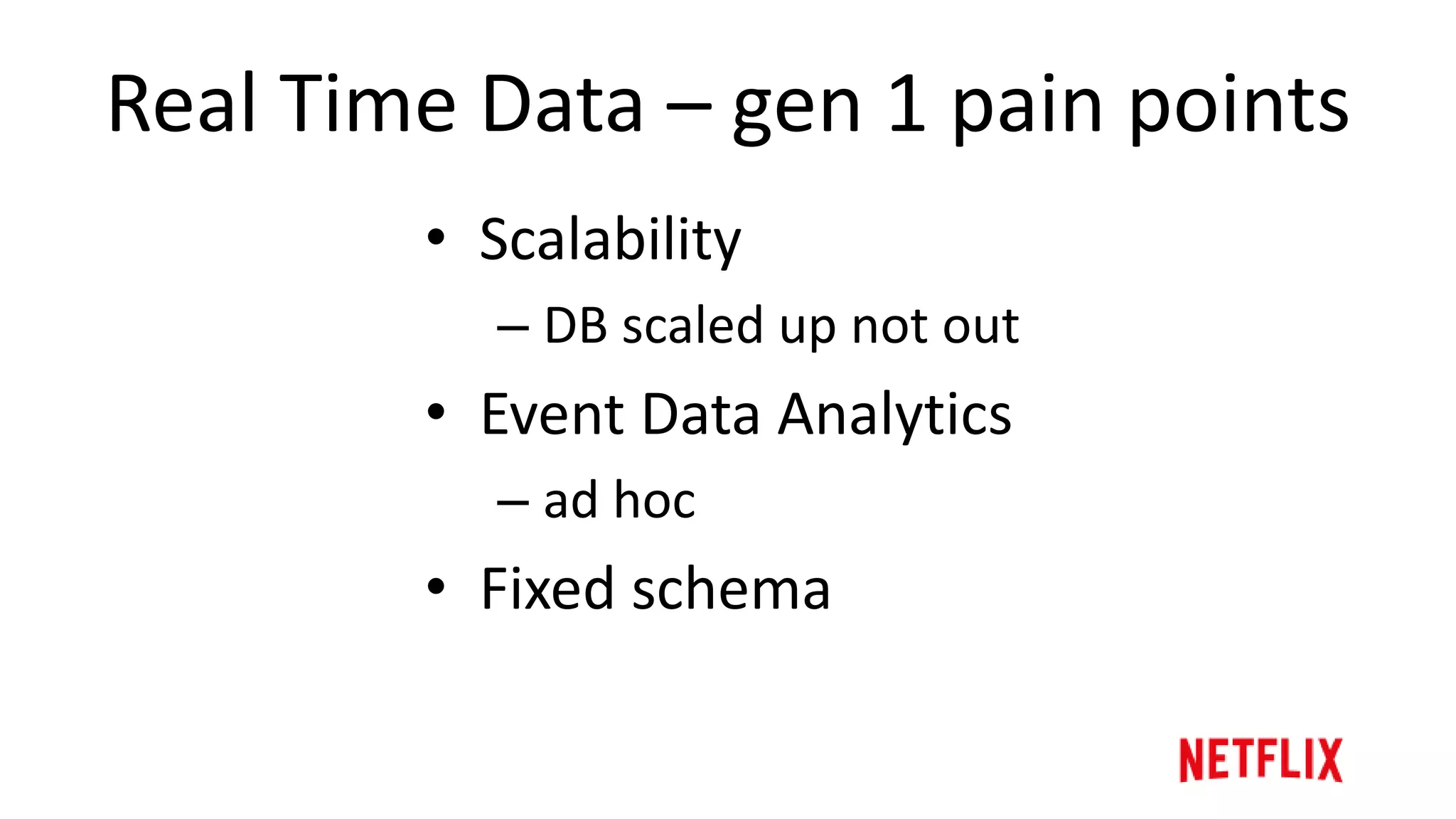 Real Time Data – gen 1
Start Stop
Sessions
Logs /
Events
History /
Position
SQL
 