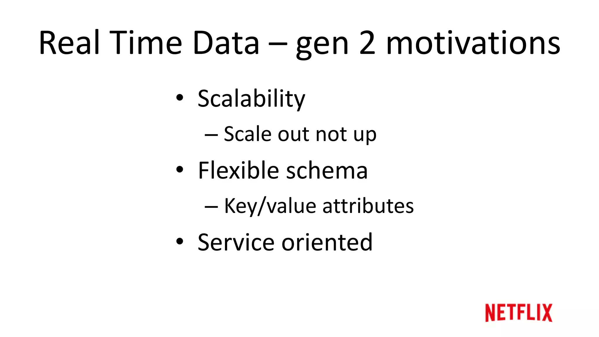 Real Time Data – gen 2
2007 2009 20102008 2011 2012 2013 2014 Future
SQL
NoSQL
Caching
redismemcached
 
