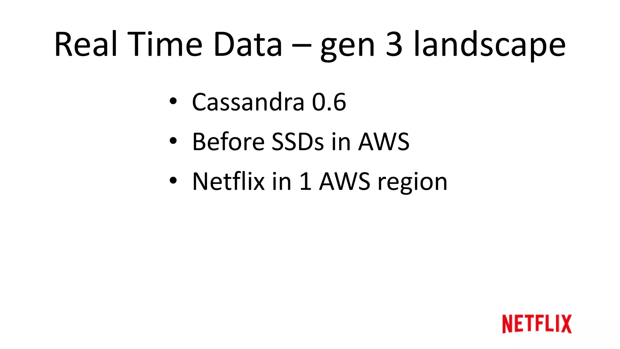 Real Time Data – gen 3
2007 2009 20102008 2011 2012 2013 2014 Future
SQL
NoSQL
Caching
redismemcached
 