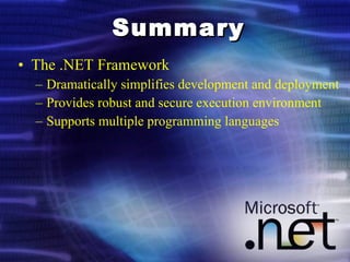 .net framework | PPT