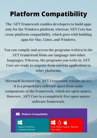 .Net framework vs .net core a complete comparison | PDF