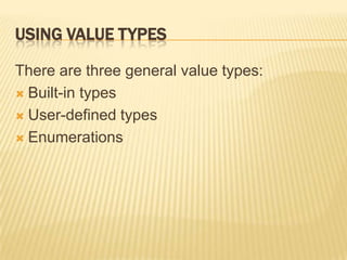 tools provided by the .NET framework