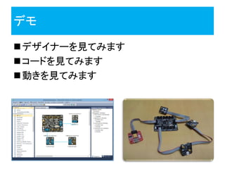デモ
デザイナーを見てみます
コードを見てみます
動きを見てみます
 