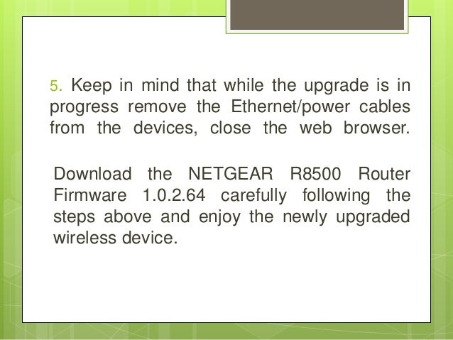 r8500 firmware update