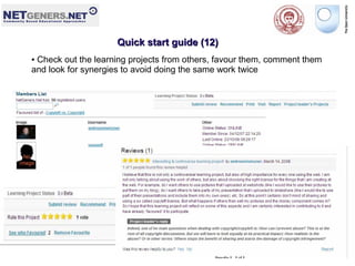 OPENSOURCELEARNINGPROJECTS @ Netgeners.NET