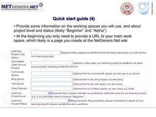 OPENSOURCELEARNINGPROJECTS @ Netgeners.NET