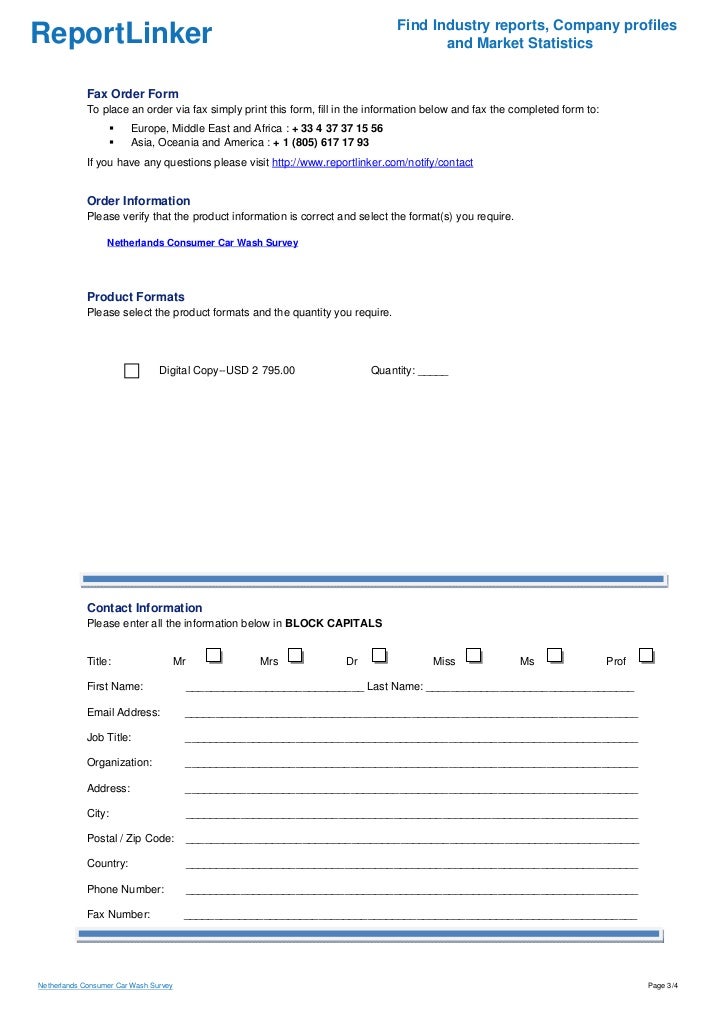 Netherlands Consumer Car Wash Survey
