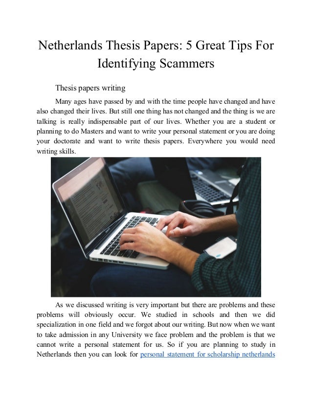 Master thesis in netherlands image