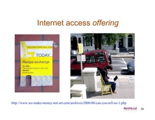 Internet access offering




http://www.we-make-money-not-art.com/archives/2006/06/can-you-tell-us-1.php
                 ...