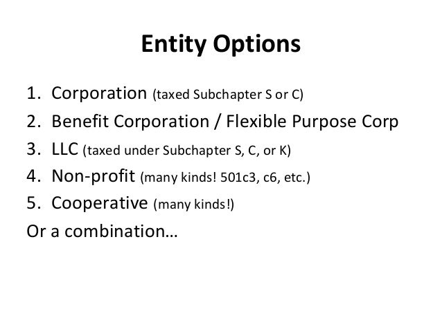Subchapter s stock options