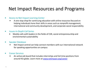 Facilitates a network through web tools and our chapter structure