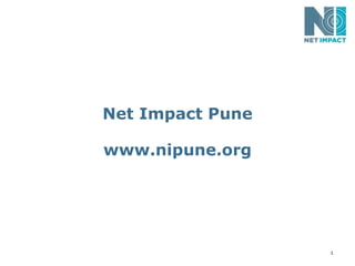 Net Impact Pune www.nipune.org 