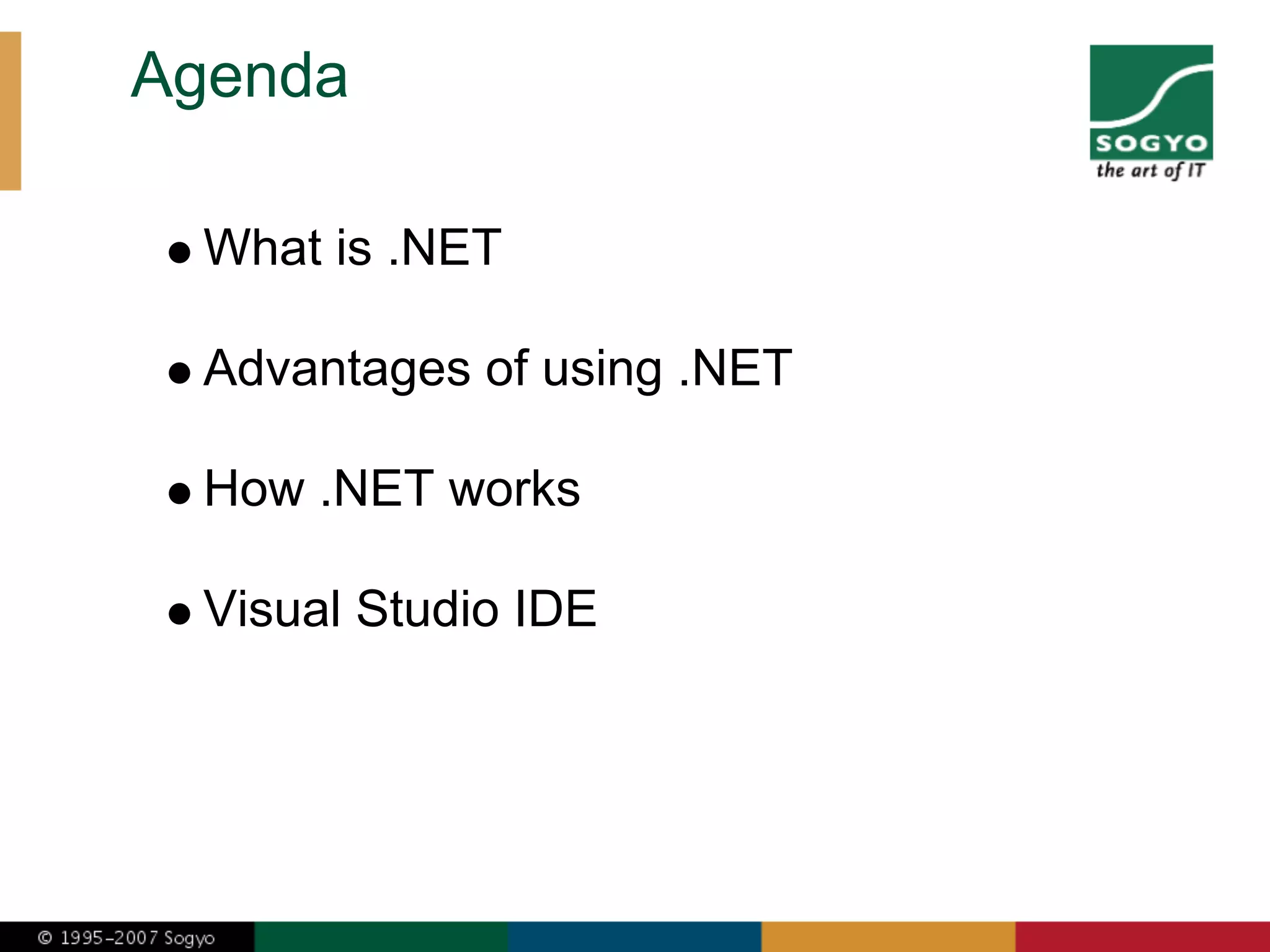 .NET Introduction | PPT