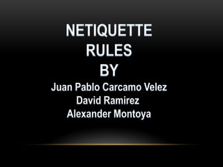Netiquette rules 21-24