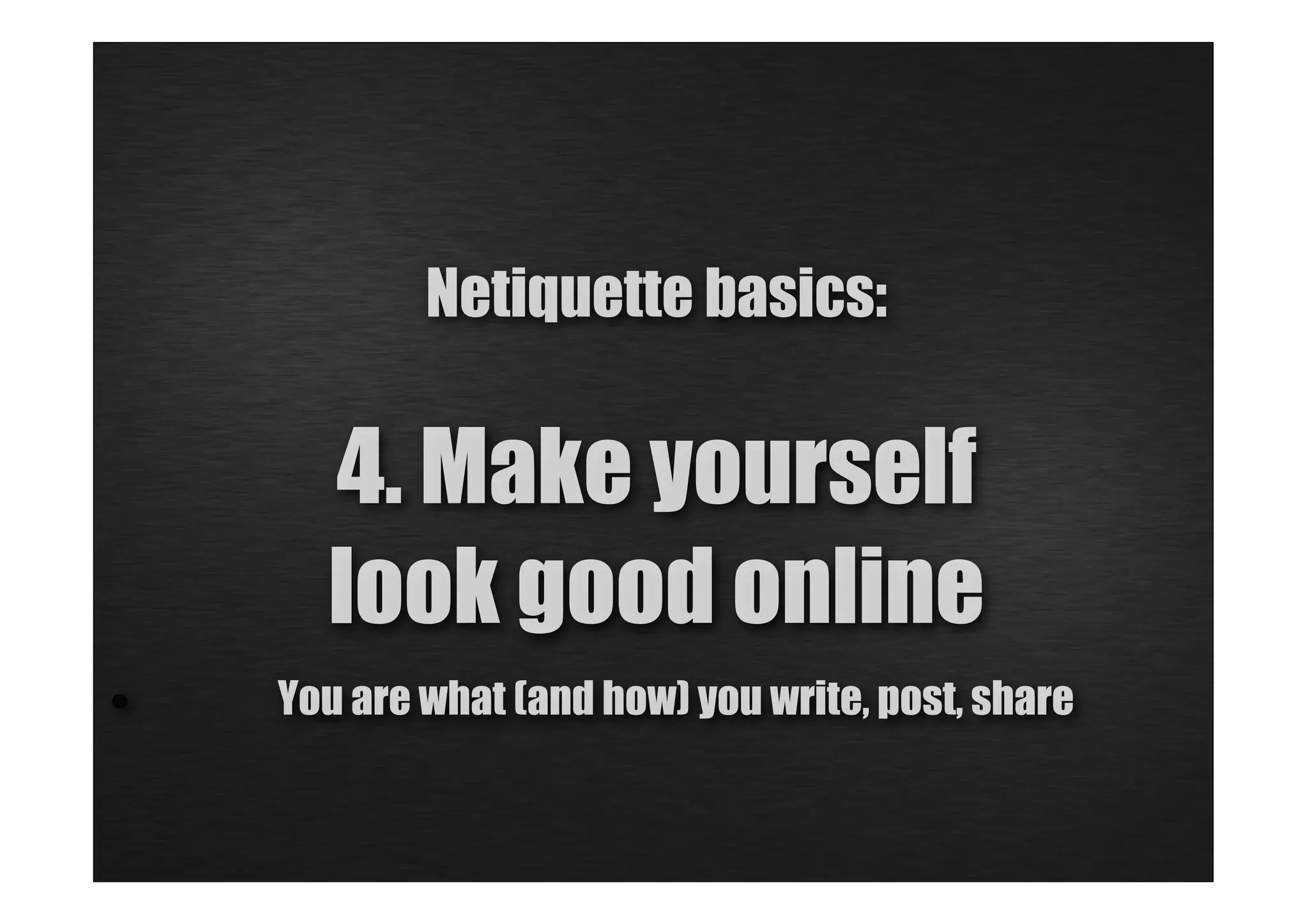 Netiquette short introduction PPT
